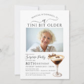 驚きのパーティーA Tiniビット古いMartini 80th 招待状 (正面)