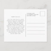 驚きのパーティーTiniビット古いMartini 90th インビテーションポストカード (裏面)