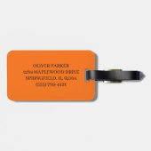 驚きのフクロウのイラスト ラゲッジタグ (裏面横)