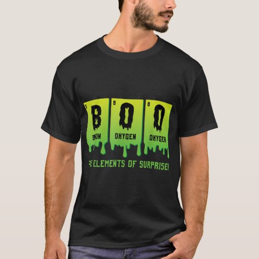 驚きのブーエレメンツ科学先生ハロウィーン Tシャツ (正面)