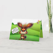 驚きの入った不動のバニーおもしろい カード (正面)