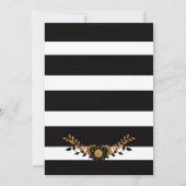 驚きの大人の金ゴールドの誕生日のパーティの招待状 招待状 (裏面)