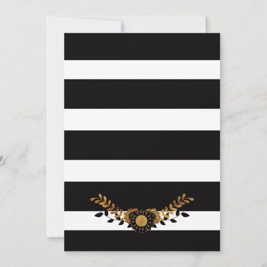 驚きの大人の金ゴールドの誕生日のパーティの招待状 招待状 (裏面)