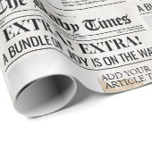 驚きの妊娠の発表新聞 ラッピングペーパー (ロールコーナー)