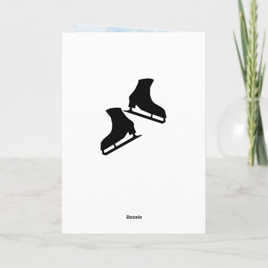 驚きの姿スケートで滑るコーチサンキューカード カード (裏面)