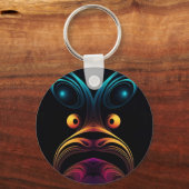 驚きの抽象芸術鳥チキン顔 キーホルダー (裏面)