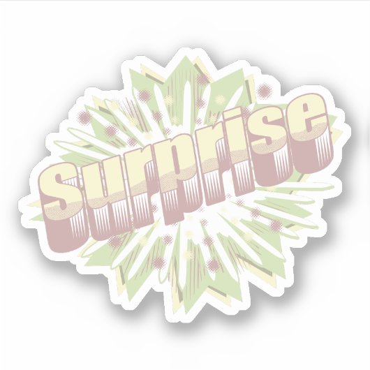 驚きの擬音語の爆発 シール (正面)