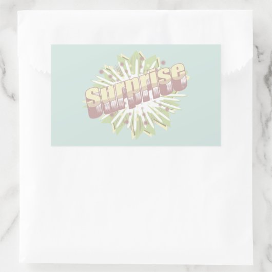 驚きの擬音語の爆発 長方形シール (バッグ)