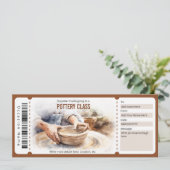 驚きの水彩陶芸クラス ギフト券 招待状 (スタンド正面)