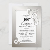 驚きの第100回幾何学銀の誕生日パーティー 招待状 (正面)