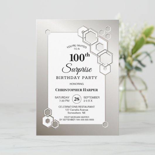 驚きの第100回幾何学銀の誕生日パーティー 招待状 (スタンド正面)