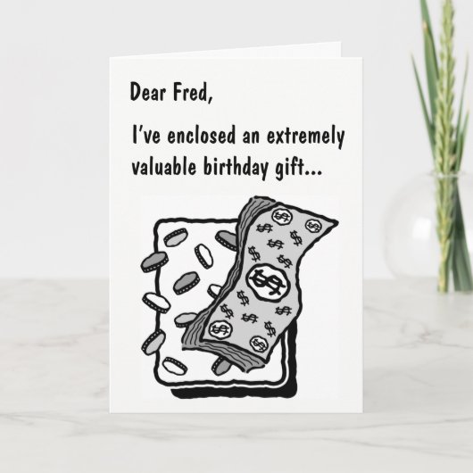 驚きの終りのユーモアのあるなバースデー・カード カード (正面)