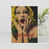 驚きの美しい女性の誕生日パーティー 招待状 (スタンド正面)