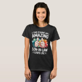 驚きの義理の息子 プレゼント 面白いパパ 夫 Tシャツ (正面フル)