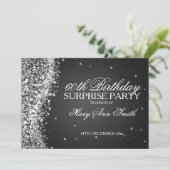 驚きの誕生会のきらめくな波の黒 招待状 (スタンド正面)