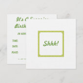 驚きの誕生会のモダンでカスタムな招待状 招待状 (正面/裏面)