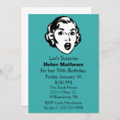 驚きの誕生日のパーティの招待状 招待状 (正面/裏面)