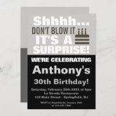 驚きの誕生日吹パーティーじゃない  招待状 (正面/裏面)
