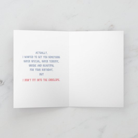 驚きの誕生日 カード (内部)