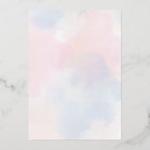 驚きの赤ちゃんシャワー招待 箔招待状 (裏面)