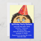 驚きの顔パーティーのための衝撃を受けた 招待状 (裏面)