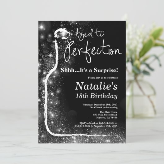 驚きの18誕生日ワインが完璧に熟成 招待状 (スタンド正面)