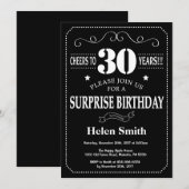 驚きの30歳誕生日招待状 招待状 (正面/裏面)