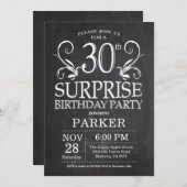 驚きの30歳誕生日招待状 招待状 (正面/裏面)