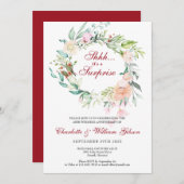 驚きの40th Rubyの結婚記念日パーティー 招待状 (正面/裏面)