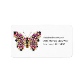 驚きの（昆虫）オオカバマダラ、モナークバタフライキルトパターンラベル ラベル