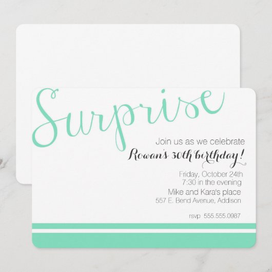 驚き 招待状 (正面/裏面)