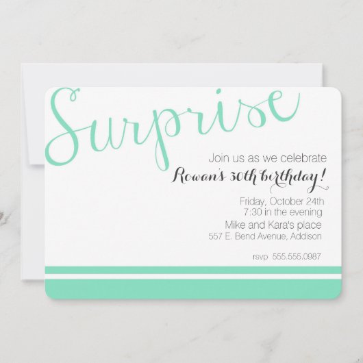 驚き 招待状 (正面)