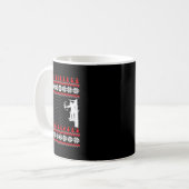 驚くべきおもしろいカモ狩り鹿狩り醜いC コーヒーマグカップ (正面左)
