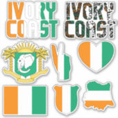 驚くべきアイボリー海岸が国のシンボルを形成 シール (正面)