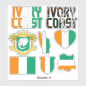 驚くべきアイボリー海岸が国のシンボルを形成 シール (シート)