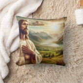 驚くべきイエスキリストのデジタル絵画 クッション (ブランケット)