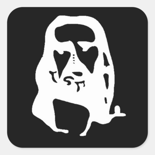 驚くべきイエスキリストの光学錯覚 スクエアシール (正面)