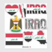 驚くべきイラクが国の象徴を形作る シール (シート)