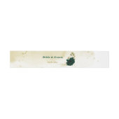 驚くべきエメラルドグリーンアイボリー金ゴールド結婚の花 招待状ベリーバンド (フラット)