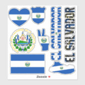 驚くべきエルサルバドルが国のシンボルを形作る シール (シート)