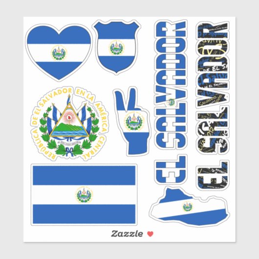 驚くべきエルサルバドルが国のシンボルを形作る シール (シート)