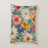 驚くべきエレガント優しい夏の花 アクセントクッション (裏面(縦))