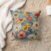 驚くべきエレガント優しい夏の花 クッション (ブランケット)