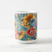 驚くべきエレガント優しい夏の花 コーヒーマグカップ (中央)