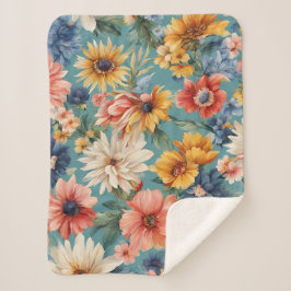 驚くべきエレガント優しい夏の花 シェルパブランケット