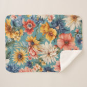 驚くべきエレガント優しい夏の花 シェルパブランケット (正面(横))