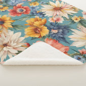 驚くべきエレガント優しい夏の花 シェルパブランケット (3/4)