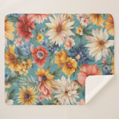 驚くべきエレガント優しい夏の花 シェルパブランケット (正面(横))