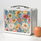 驚くべきエレガント優しい夏の花 メタルランチボックス (インサイチュ)