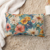 驚くべきエレガント優しい夏の花 ランバークッション (ブランケット)